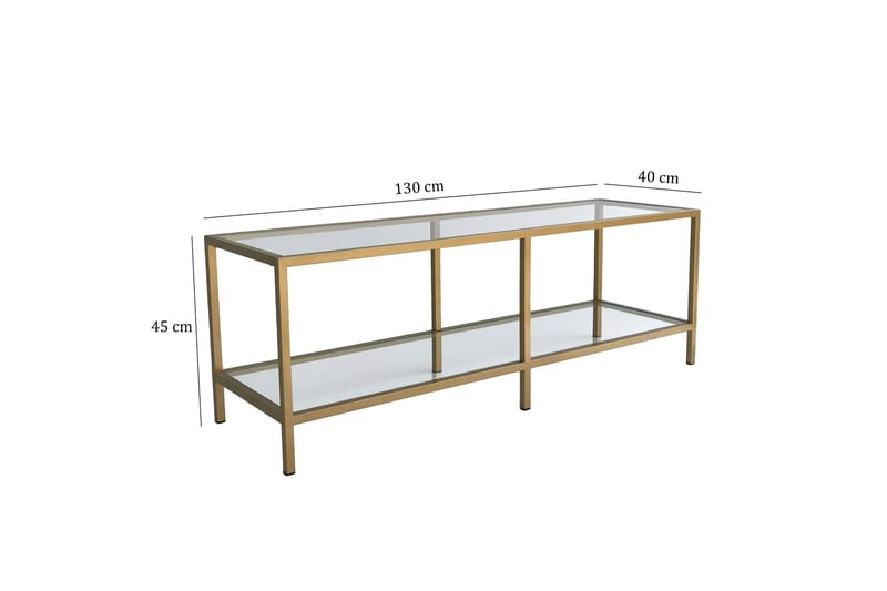Condurso Tv-bänk 130 cm - Guld - Möbler - TV- & Mediamöbler - TV bänk & mediabänk
