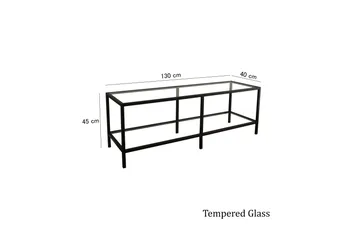 Condurso Tv-bänk 130 cm - Svart - Möbler - TV- & Mediamöbler - TV bänk & mediabänk