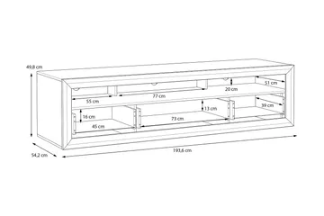 Corlius Tv-bänk 194 cm - Beige/Brun - Möbler - TV- & Mediamöbler - TV bänk & mediabänk