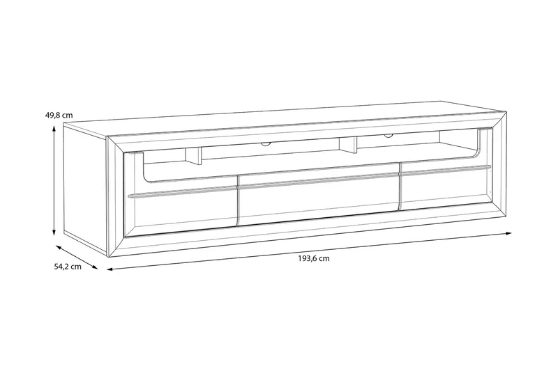 Corlius Tv-bänk 194 cm - Beige/Brun - Möbler - TV- & Mediamöbler - TV bänk & mediabänk