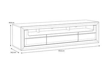 Corlius Tv-bänk 194 cm - Beige/Brun - Möbler - TV- & Mediamöbler - TV bänk & mediabänk