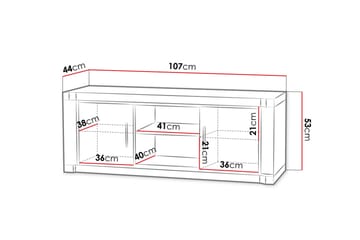 Dallas TV-bänk 137x43,5x53 cm LED-belysning - Beige/Grå - Möbler - TV- & Mediamöbler - TV bänk & mediabänk