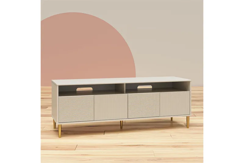 Daphne Tv-bänk 158,5x50 cm Vit - Dorel Home - Möbler - TV- & Mediamöbler - TV bänk & mediabänk