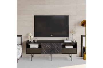 Dasaki Golvstående TV Bänk 180 cm med Förvaring i Målat Trä - Antracit - Möbler - TV- & Mediamöbler - TV bänk & mediabänk