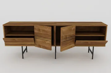 Dasaki Tv-bänk 180 cm - Mörkbrun/Svart - Möbler - TV- & Mediamöbler - TV bänk & mediabänk