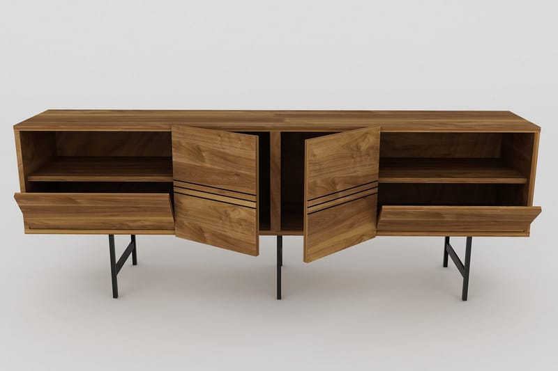 Dasaki Tv-bänk 180 cm - Mörkbrun/Svart - Möbler - TV- & Mediamöbler - TV bänk & mediabänk