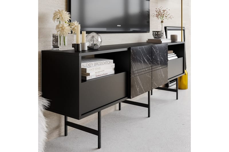 Dasaki Tv-bänk 180 cm - Svart - Möbler - TV- & Mediamöbler - TV bänk & mediabänk