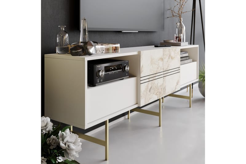 Dasaki Tv-bänk 180 cm - Vit - Möbler - TV- & Mediamöbler - TV bänk & mediabänk