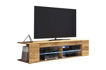 Davalos Golvstående TV Bänk 137 cm med Förvaring i Ek - Brun - Möbler - TV- & Mediamöbler - TV bänk & mediabänk