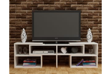 Decorotika Golvstående Utdragbar Tv Bänk 136 cm med Förvaring i Målat Trä - Vit - Möbler - TV- & Mediamöbler - TV bänk & mediabänk