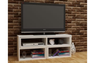 Decorotika Golvstående Utdragbar Tv Bänk 136 cm med Förvaring i Målat Trä - Vit - Möbler - TV- & Mediamöbler - TV bänk & mediabänk