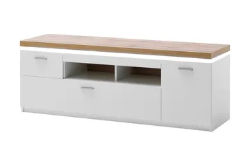 Degaust TV-Bänk 156 cm - Vit/Ek - Möbler - TV- & Mediamöbler - TV bänk & mediabänk