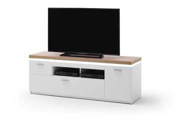 Degaust TV-Bänk 156 cm - Vit/Ek - Möbler - TV- & Mediamöbler - TV bänk & mediabänk