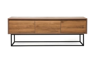 Degerfors Golvstående TV Bänk 140 cm med Förvaring i Ljust Trä - Brun - Möbler - TV- & Mediamöbler - TV bänk & mediabänk