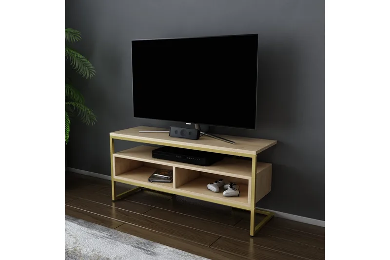 Desgrar Tv-bänk 110x49,9 cm - Guld - Möbler - TV- & Mediamöbler - TV bänk & mediabänk