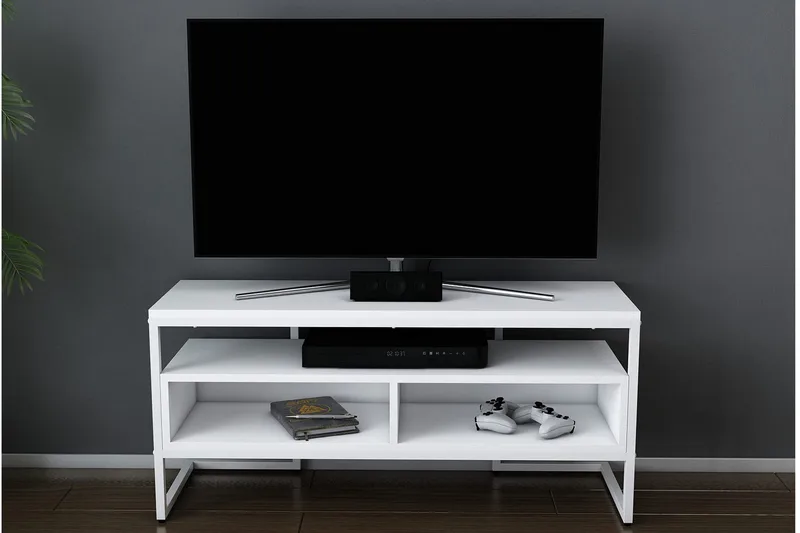 Desgrar Tv-bänk 110x49,9 cm - Vit - Möbler - TV- & Mediamöbler - TV bänk & mediabänk