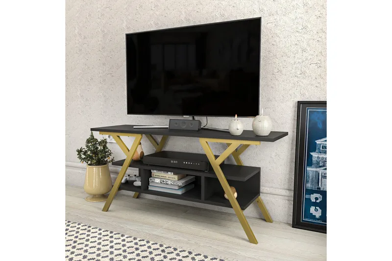 Desgrar Tv-bänk 120x55 cm - Guld - Möbler - TV- & Mediamöbler - TV bänk & mediabänk