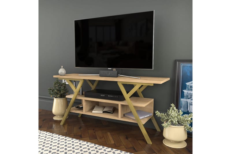Desgrar Tv-bänk 120x55 cm - Guld - Möbler - TV- & Mediamöbler - TV bänk & mediabänk