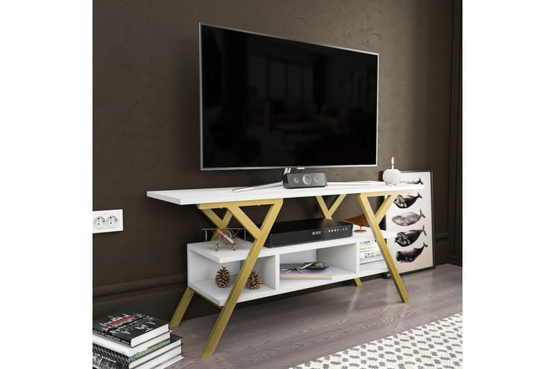 Desgrar Tv-bänk 120x55 cm - Guld - Möbler - TV- & Mediamöbler - TV bänk & mediabänk