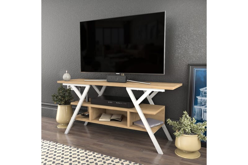 Desgrar Tv-bänk 120x55 cm - Vit - Möbler - TV- & Mediamöbler - TV bänk & mediabänk