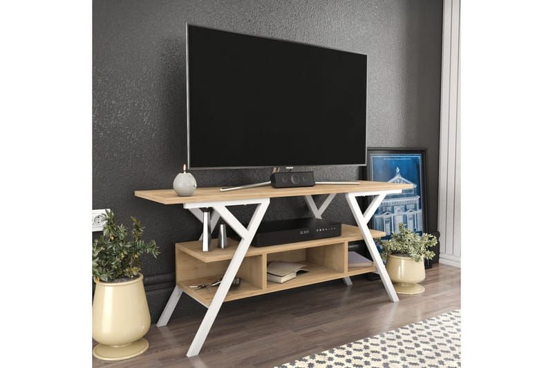 Desgrar Tv-bänk 120x55 cm - Vit - Möbler - TV- & Mediamöbler - TV bänk & mediabänk
