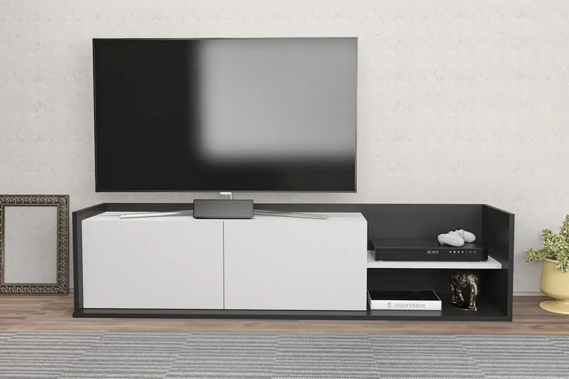 Desgrar Tv-bänk 160x36,8 cm - Antracit - Möbler - TV- & Mediamöbler - TV bänk & mediabänk