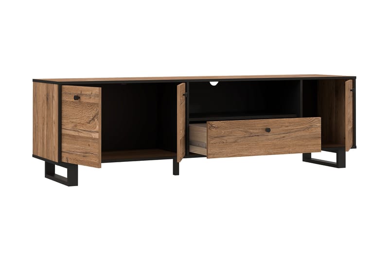 Donmills Tv-bänk 180 cm - Brun/Svart - Möbler - TV- & Mediamöbler - TV bänk & mediabänk