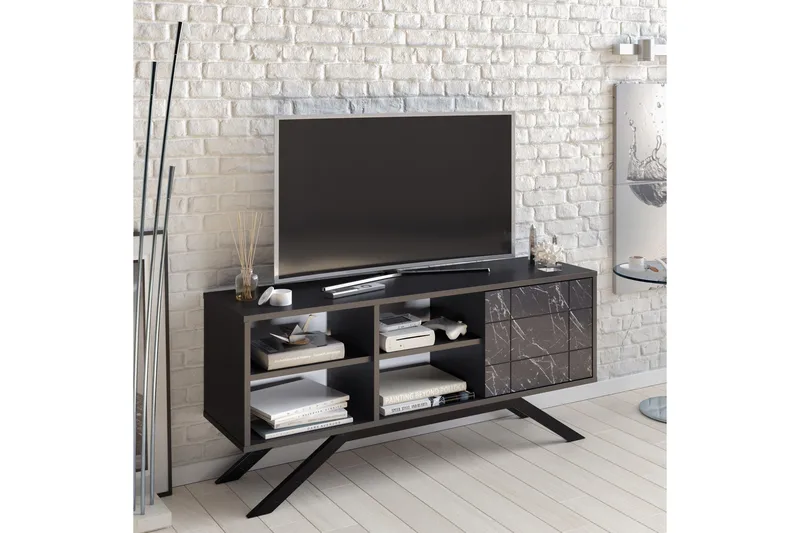Einbeck Tv-bänk 130 cm - Svart - Möbler - TV- & Mediamöbler - TV bänk & mediabänk