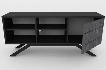 Einbeck Tv-bänk 130 cm - Svart - Möbler - TV- & Mediamöbler - TV bänk & mediabänk