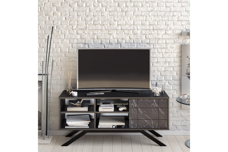 Einbeck Tv-bänk 130 cm - Svart - Möbler - TV- & Mediamöbler - TV bänk & mediabänk