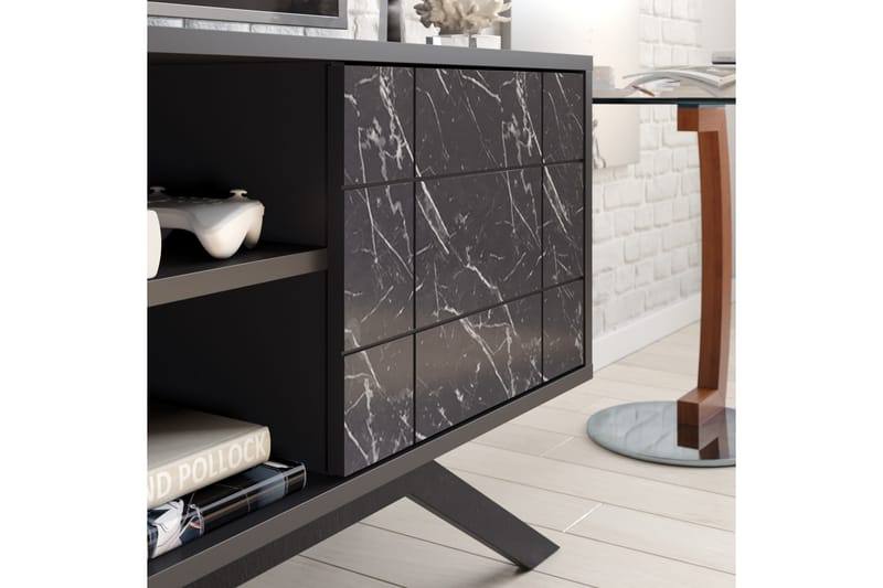 Einbeck Tv-bänk 130 cm - Svart - Möbler - TV- & Mediamöbler - TV bänk & mediabänk