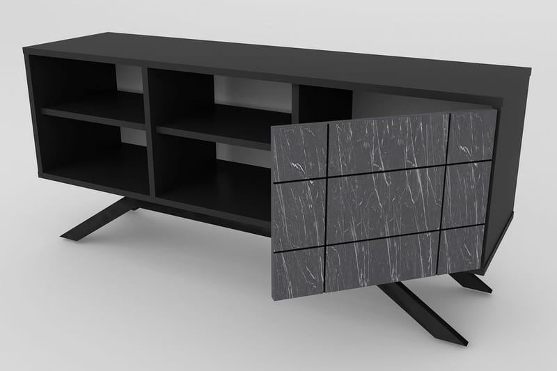 Einbeck Tv-bänk 130 cm - Svart - Möbler - TV- & Mediamöbler - TV bänk & mediabänk