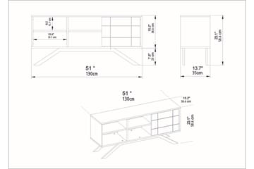 Einbeck Tv-bänk 130 cm - Svart/Mörkbrun - Möbler - TV- & Mediamöbler - TV bänk & mediabänk