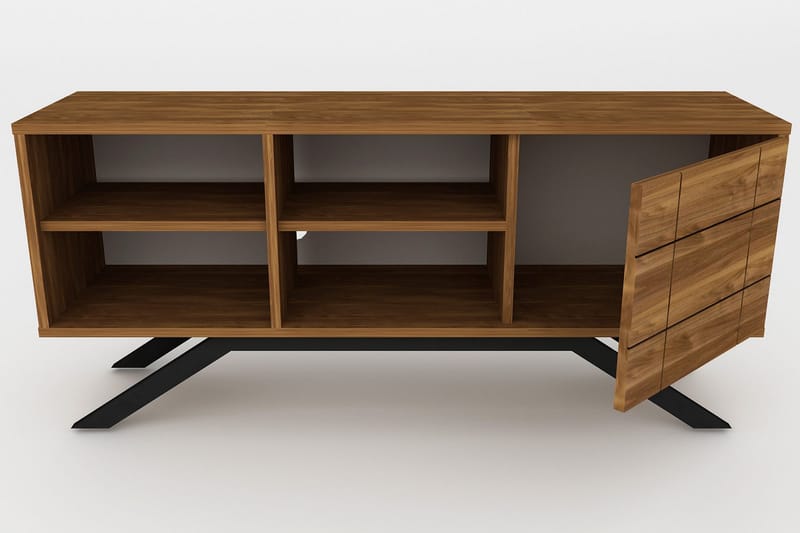 Einbeck Tv-bänk 130 cm - Svart/Mörkbrun - Möbler - TV- & Mediamöbler - TV bänk & mediabänk