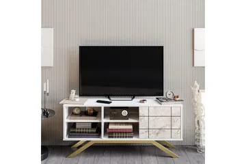 Einbeck Tv-bänk 130 cm - Vit/Guld - Möbler - TV- & Mediamöbler - TV bänk & mediabänk