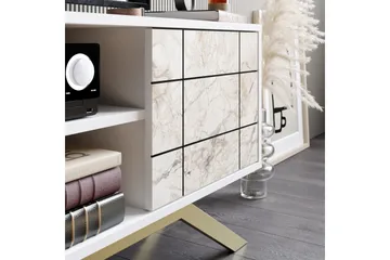 Einbeck Tv-bänk 130 cm - Vit/Guld - Möbler - TV- & Mediamöbler - TV bänk & mediabänk