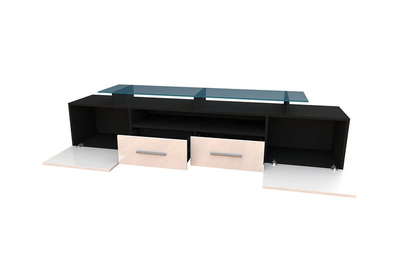 Evora TV-bänk 194x39x39 cm - Beige/Grå/Vit - Möbler - TV- & Mediamöbler - TV bänk & mediabänk