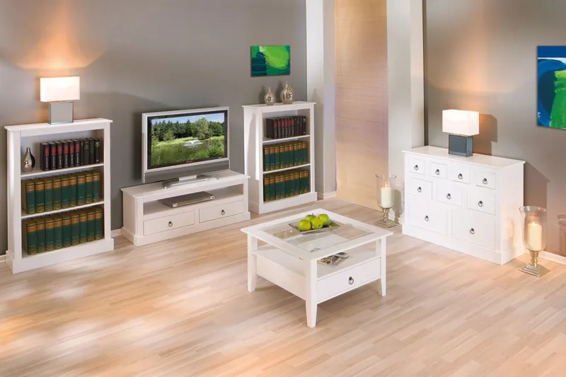 Galois TV-bänk 118 cm - Vit - Möbler - TV- & Mediamöbler - TV bänk & mediabänk