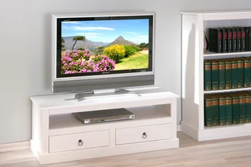 Galois TV-bänk 118 cm - Vit - Möbler - TV- & Mediamöbler - TV bänk & mediabänk