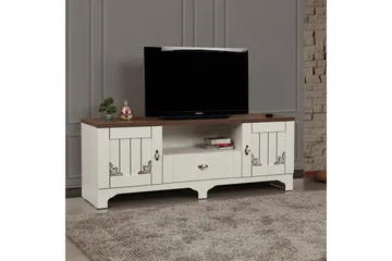 Gaszpar Tv-bänk 140 cm - Vit/Valnöt - Möbler - TV- & Mediamöbler - TV bänk & mediabänk