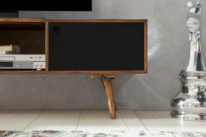Gateau Golvstående TV Bänk 140 cm med Förvaring i Ljust Trä - Brun - Möbler - TV- & Mediamöbler - TV bänk & mediabänk