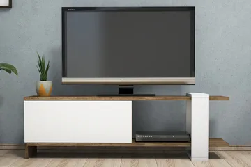 Gersby TV-Bänk 120 cm - Brun/Vit - Möbler - TV- & Mediamöbler - TV bänk & mediabänk