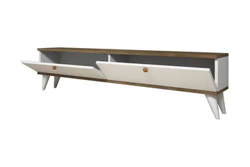 Gersby TV-Bänk 160 cm - Vit/Brun - Möbler - TV- & Mediamöbler - TV bänk & mediabänk