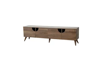 Grotte Tv Bänk 180 cm med Förvaring i Valnöt - Brun - Möbler - TV- & Mediamöbler - TV bänk & mediabänk