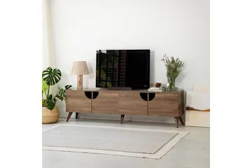 Grotte Tv Bänk 180 cm med Förvaring i Valnöt - Brun - Möbler - TV- & Mediamöbler - TV bänk & mediabänk