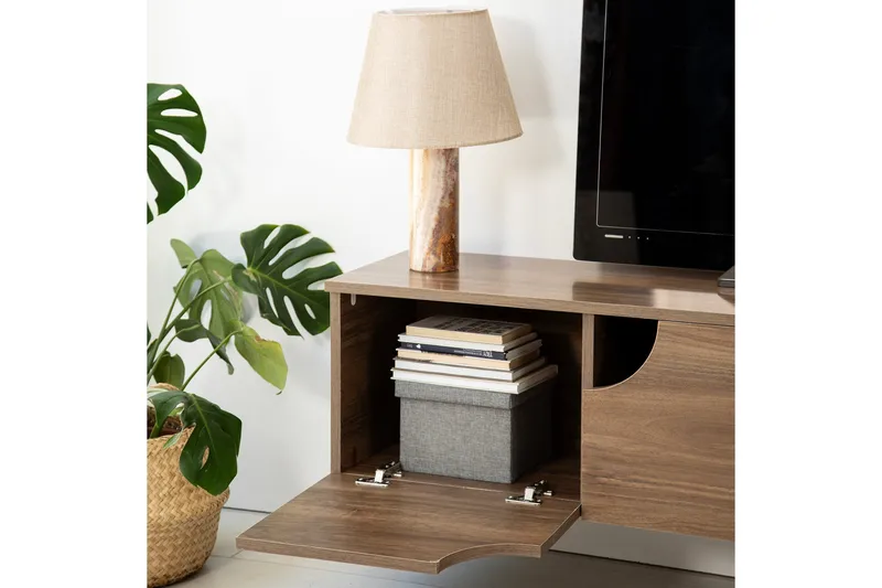 Grotte Tv-bänk 180 cm - Valnöt - Möbler - TV- & Mediamöbler - TV bänk & mediabänk