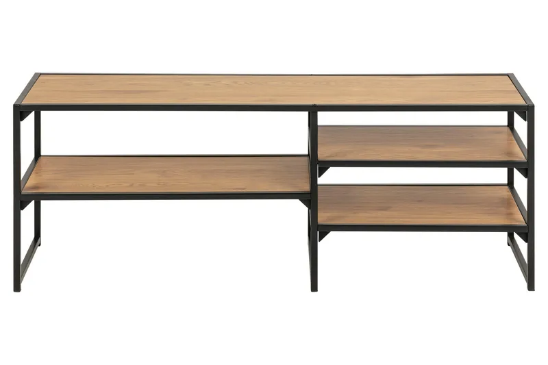 Hasslevik Golvstående TV Bänk 120 cm med Förvaring i Ek - Brun - Möbler - TV- & Mediamöbler - TV bänk & mediabänk