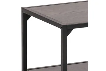 Hasslevik Tv-bänk 120 cm 3 Hyllor - Svart/Matt Svart - Möbler - TV- & Mediamöbler - TV bänk & mediabänk