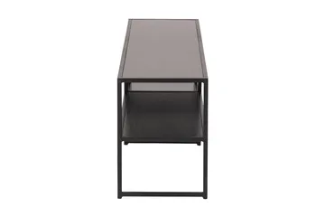Hasslevik Tv-bänk 120 cm 3 Hyllor - Svart/Matt Svart - Möbler - TV- & Mediamöbler - TV bänk & mediabänk