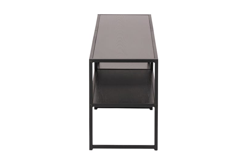 Hasslevik Tv-bänk 120 cm 3 Hyllor - Svart/Matt Svart - Möbler - TV- & Mediamöbler - TV bänk & mediabänk